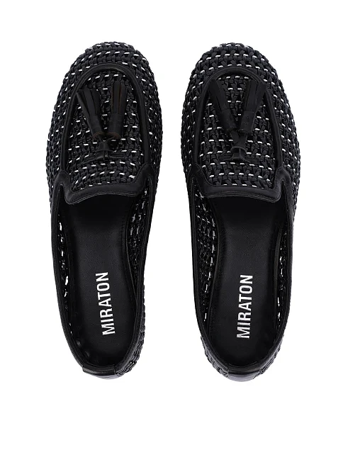 Жіночі сліпери шкіряні чорні - фото 2 - Miraton