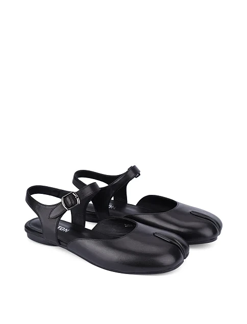 Жіночі балетки зі шкіри чорні - фото 3 - Miraton