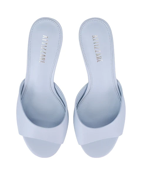 Жіночі сабо шкіряні блакитні - фото 2 - Miraton