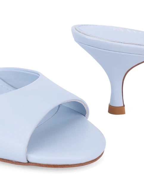 Жіночі сабо шкіряні блакитні - фото 5 - Miraton