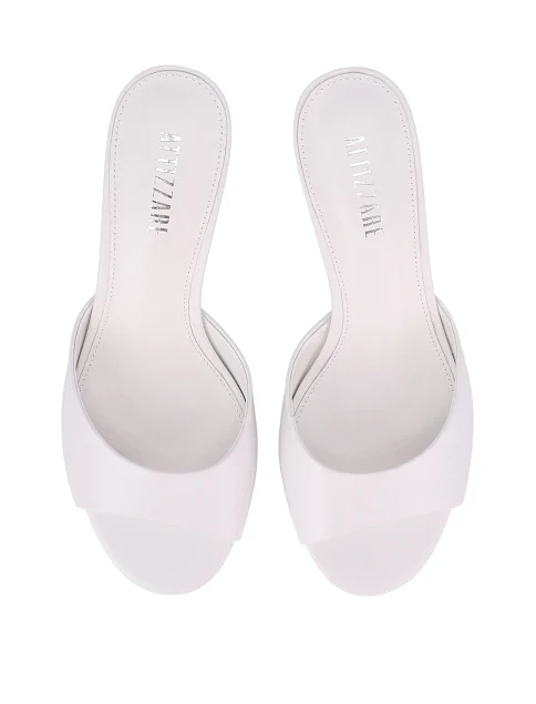 Жіночі сабо шкіряні білі - фото 2 - Miraton