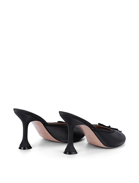 Жіночі сабо сатинові чорні - фото 4 - Miraton