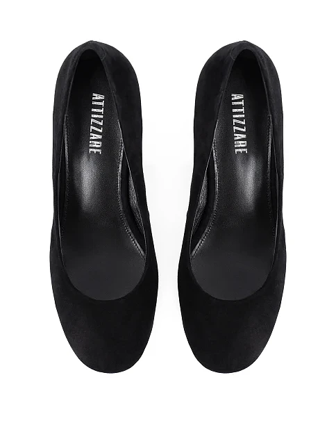 Женские туфли велюровые черные - фото 2 - Miraton