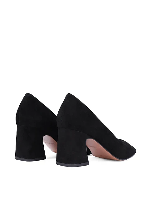 Женские туфли велюровые черные - фото 4 - Miraton