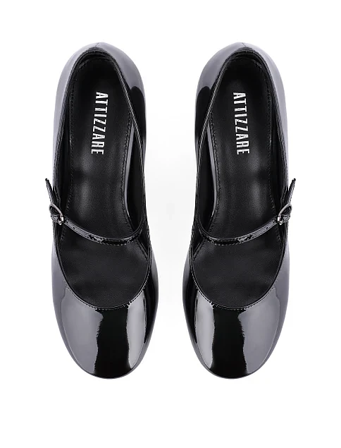 Женские туфли лаковые черные - фото 2 - Miraton