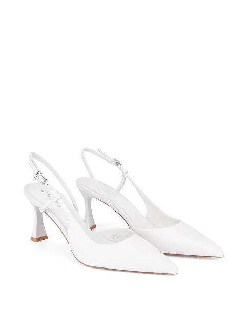 Женские туфли кожаные рисового цвета - фото 3 - Miraton