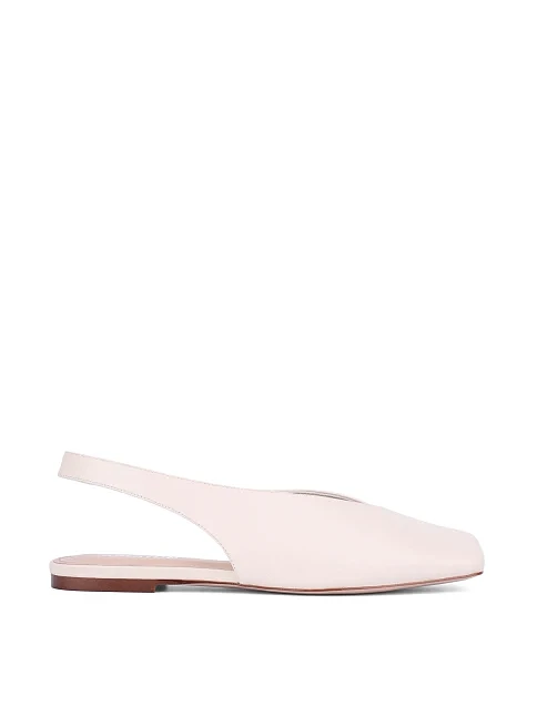 Жіночі балетки шкіряні рисового кольору - фото 1 - Miraton