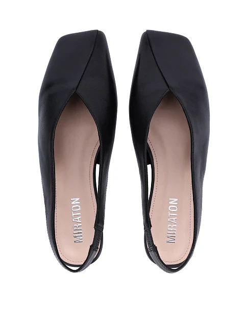 Жіночі балетки шкіряні чорні - фото 2 - Miraton