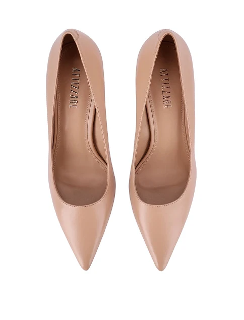 Жіночі туфлі шкіряні бежеві - фото 2 - Miraton