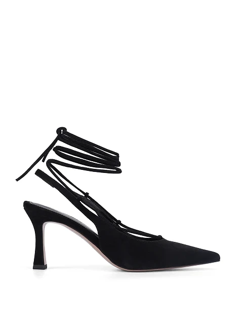 Женские туфли велюровые черные - фото 1 - Miraton