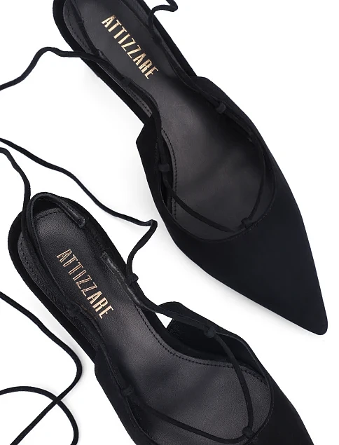 Женские туфли велюровые черные - фото 2 - Miraton