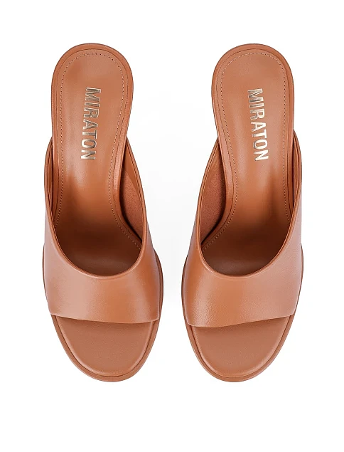 Жіночі сабо шкіряні бежеві - фото 2 - Miraton