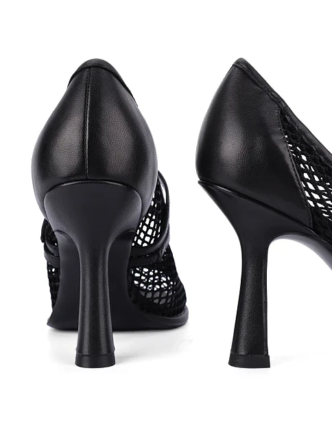 Женские туфли кожаные черные - фото 6 - Miraton