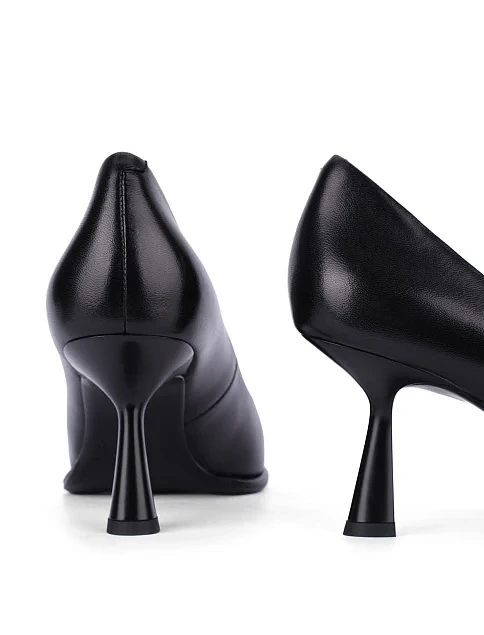 Женские туфли кожаные черные - фото 6 - Miraton