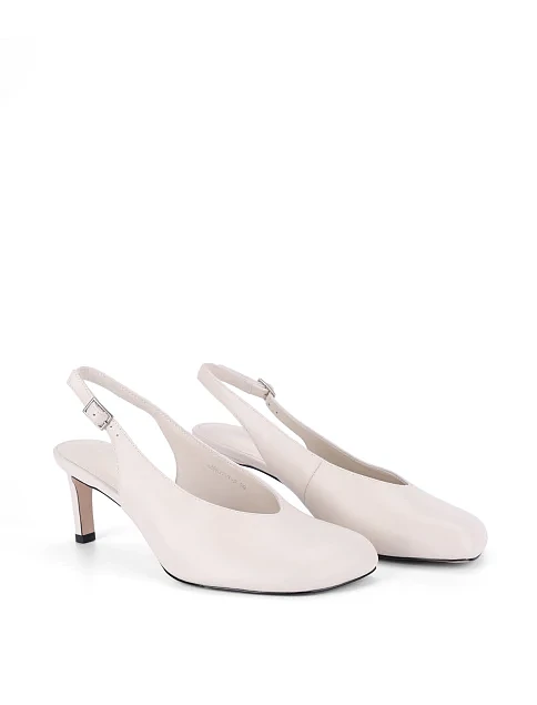 Женские туфли кожаные рисового цвета - фото 3 - Miraton