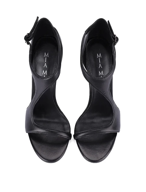 Жіночі босоніжки шкіряні чорні - фото 2 - Miraton