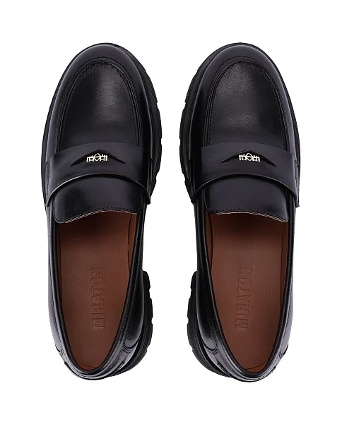 Жіночі туфлі шкіряні чорні - фото 2 - Miraton