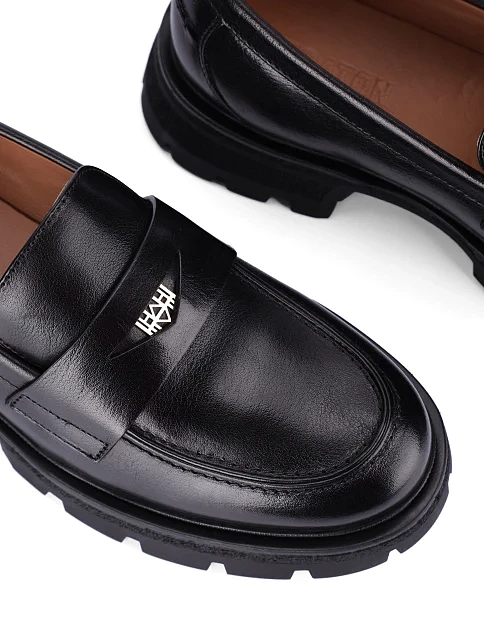 Женские туфли кожаные черные - фото 7 - Miraton