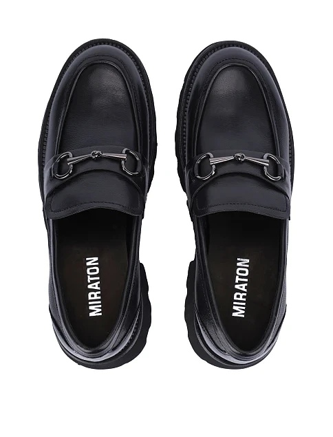 Жіночі туфлі шкіряні чорні - фото 2 - Miraton