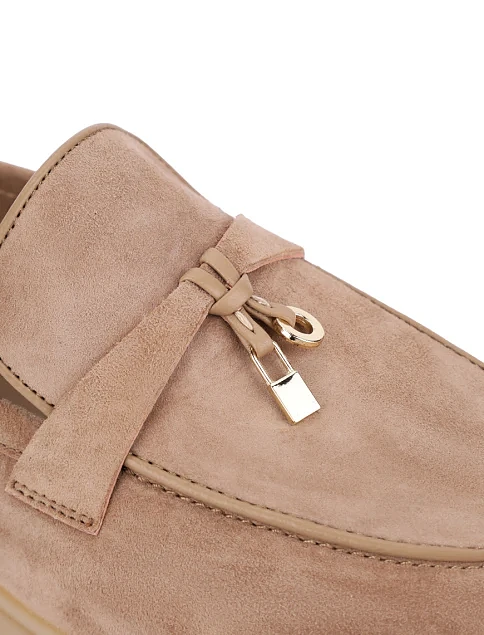 Жіночі слипери велюрові бежеві - фото 5 - Miraton