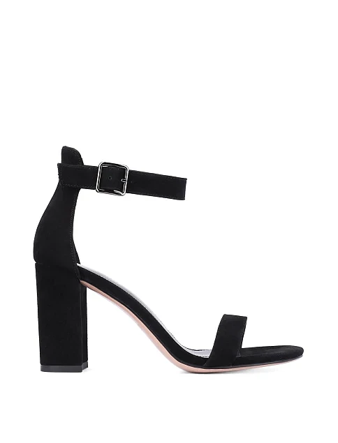 Женские босоножки велюровые черные - фото 1 - Miraton