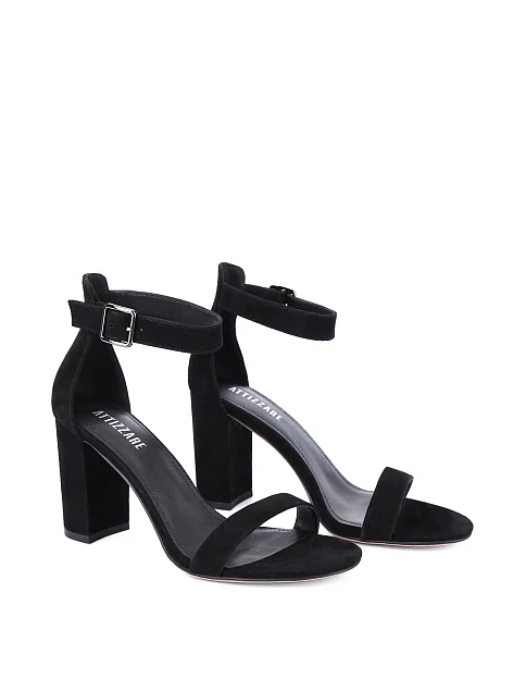 Женские босоножки велюровые черные - фото 3 - Miraton