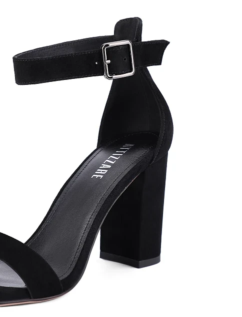 Женские босоножки велюровые черные - фото 5 - Miraton