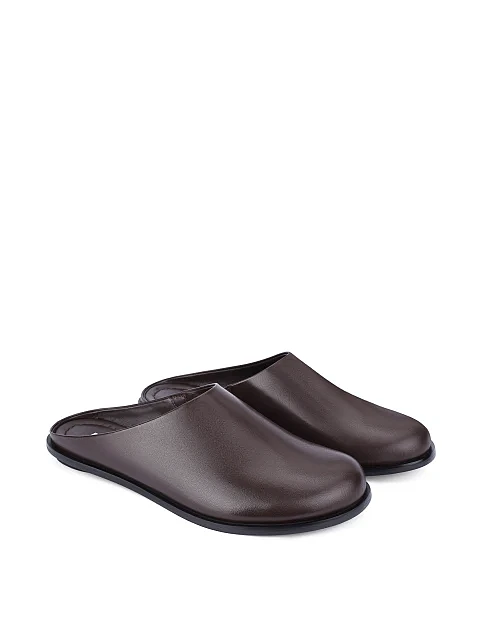 Жіночі сліпери шкіряні коричневі - фото 3 - Miraton