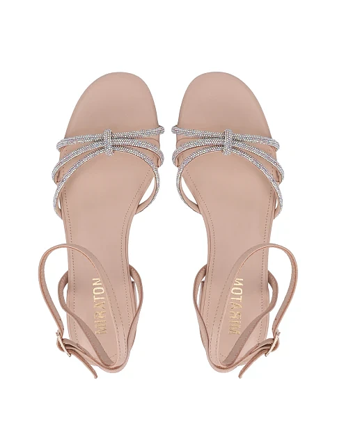 Жіночі сандалії шкіряні бежеві - фото 2 - Miraton