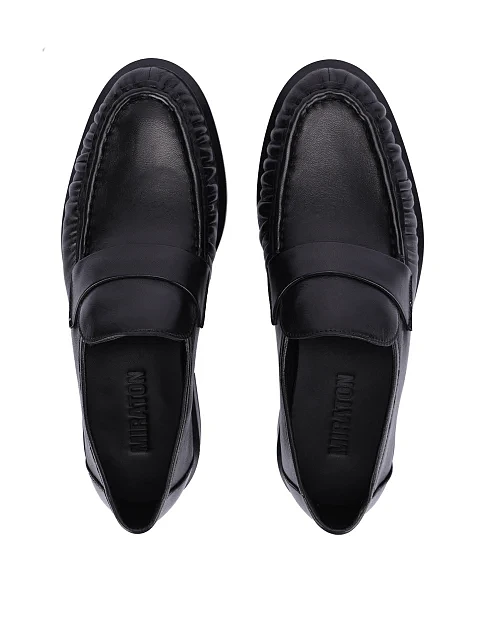 Женские туфли кожаные черные - фото 2 - Miraton