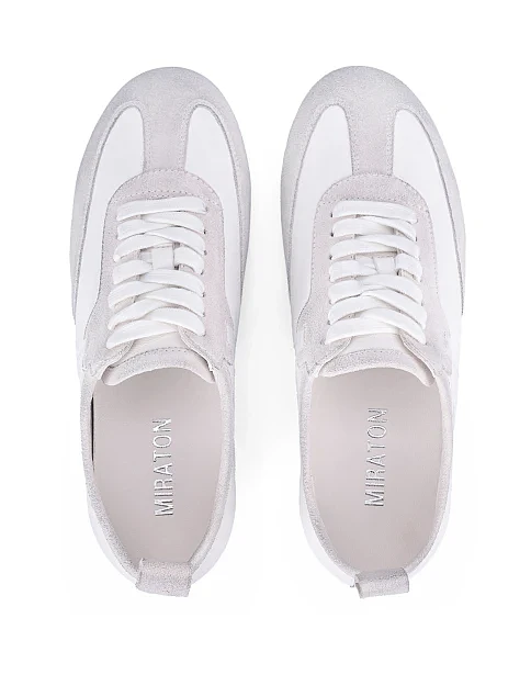 Жіночі кросівки шкіряні білі - фото 2 - Miraton
