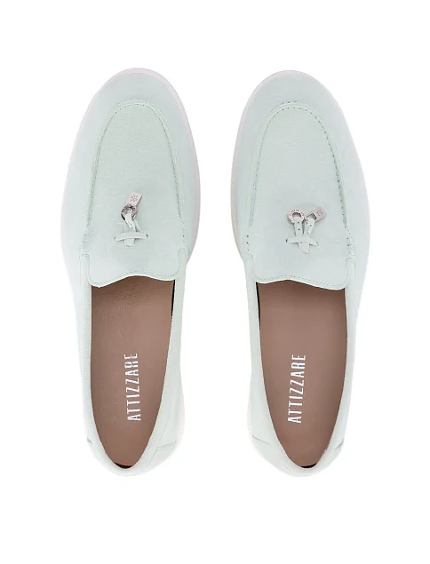 Женские слиперы велюровые голубые - фото 2 - Miraton