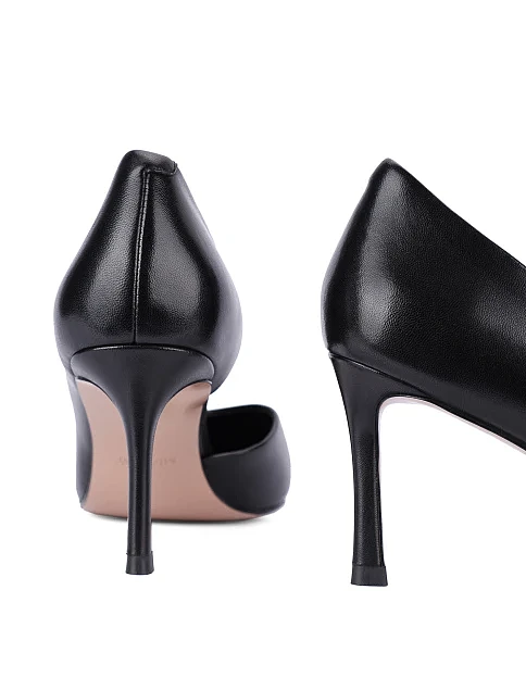 Женские туфли кожаные черные - фото 6 - Miraton