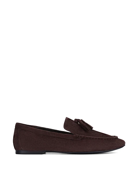 Женские слиперы велюровые коричневые - фото 1 - Miraton