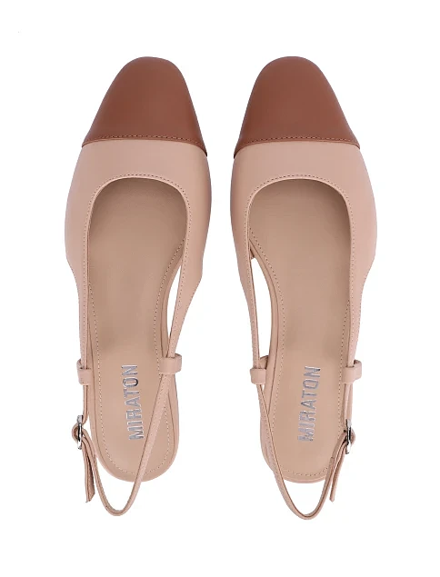 Жіночі балетки шкіряні бежеві - фото 2 - Miraton