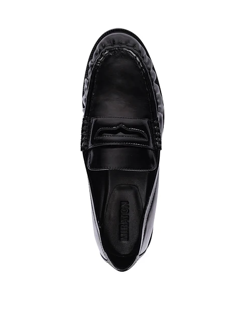 Женские туфли лаковые черные - фото 2 - Miraton