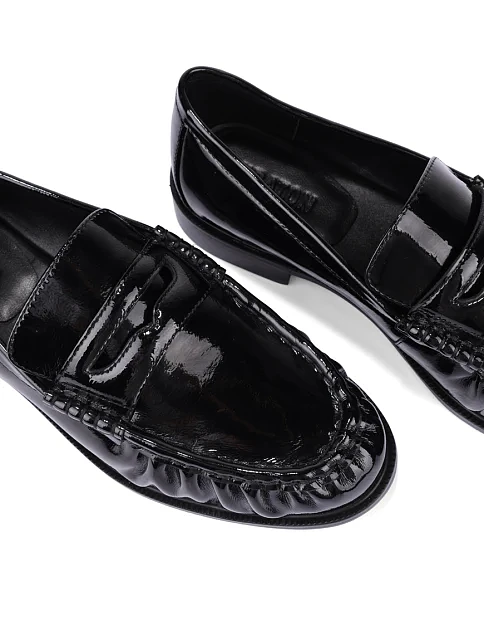 Женские туфли лаковые черные - фото 5 - Miraton