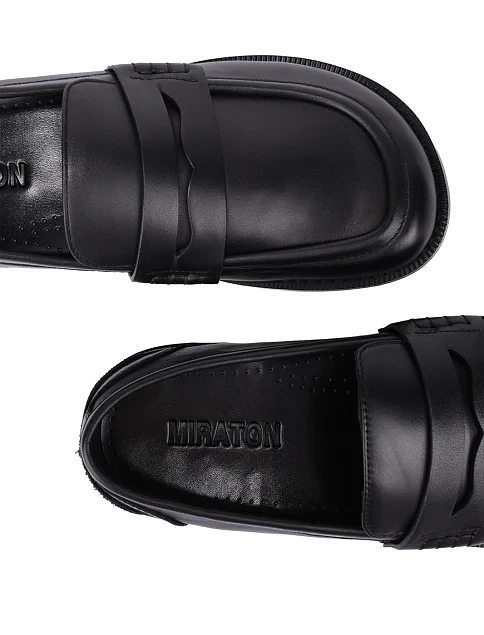 Жіночі туфлі шкіряні чорні - фото 5 - Miraton