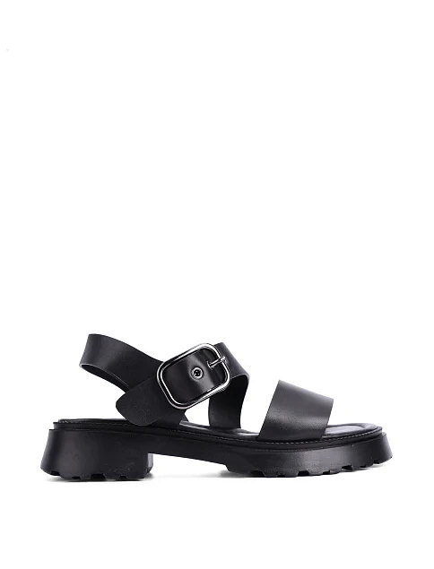 Женские сандалии кожаные черные - фото 1 - Miraton