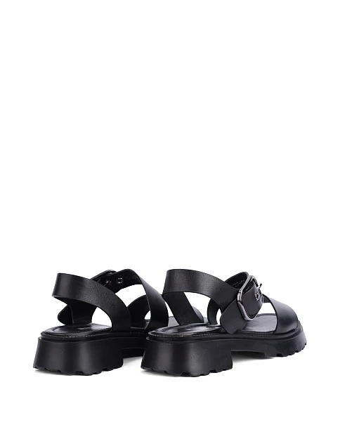 Женские сандалии кожаные черные - фото 4 - Miraton