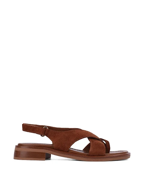 Жіночі сандалі замшеві коричневі - фото 1 - Miraton