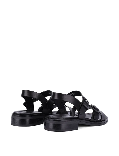 Жіночі сандалі шкіряні чорні - фото 4 - Miraton