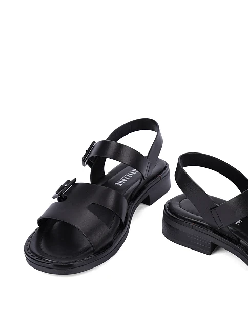 Жіночі сандалі шкіряні чорні - фото 5 - Miraton