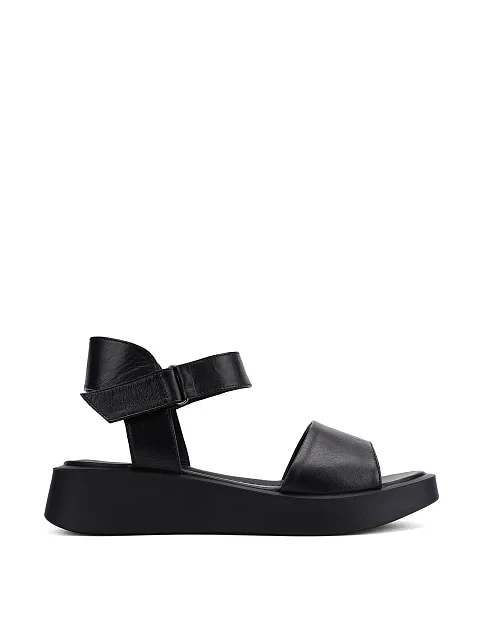 Женские сандалии кожаные черные - фото 1 - Miraton