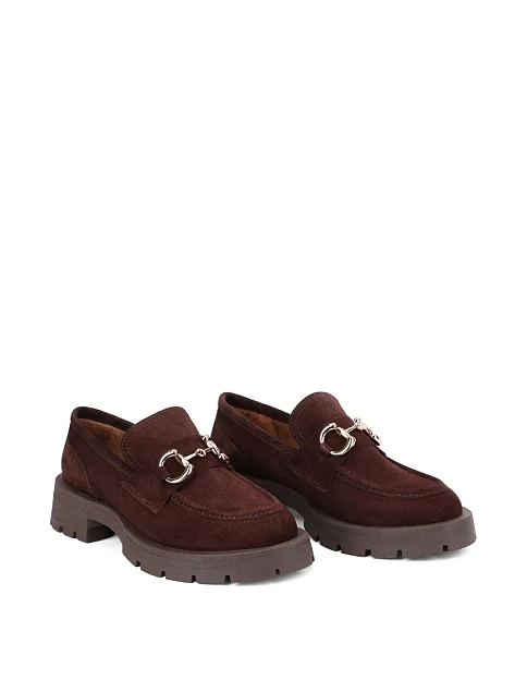 Жіночі туфлі велюрові коричневі - фото 3 - Miraton