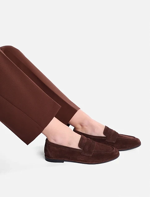 Жіночі сліпери велюрові коричневі - фото 8 - Miraton