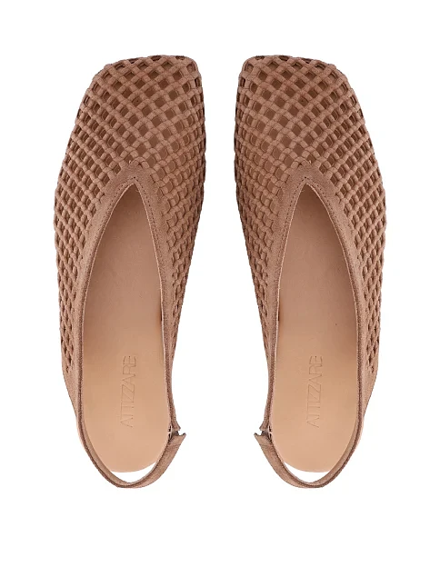 Женские балетки велюровые коричневые - фото 2 - Miraton