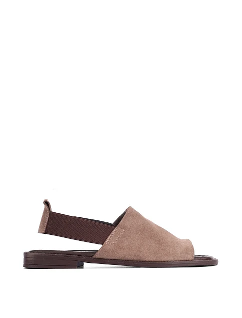 Женские сандалии велюровые коричневые - фото 1 - Miraton