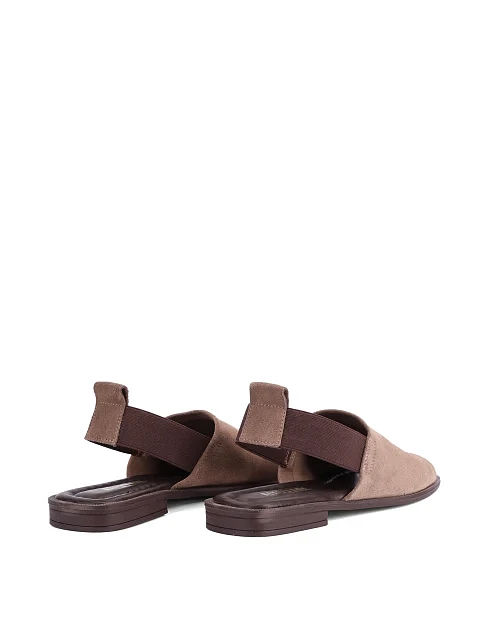 Женские сандалии велюровые коричневые - фото 4 - Miraton