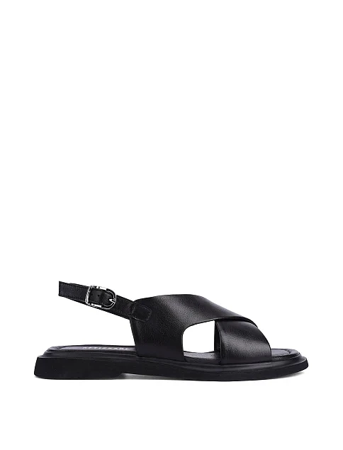 Женские сандалии кожаные черные - фото 1 - Miraton